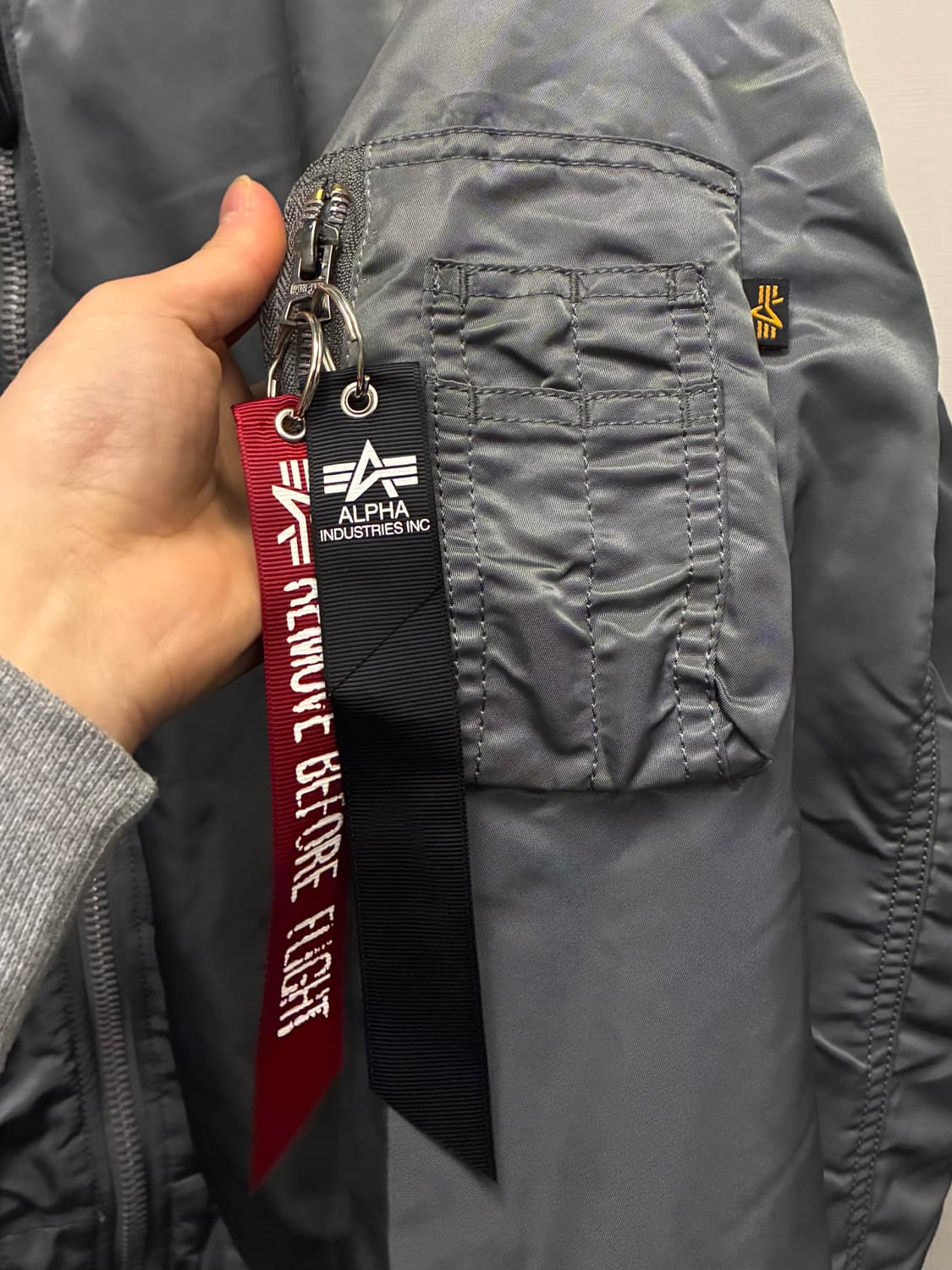 (L/105)알파인더스트리 ma-1 건메탈 레귤러 플라이트 항공점퍼 마원 상품이미지8