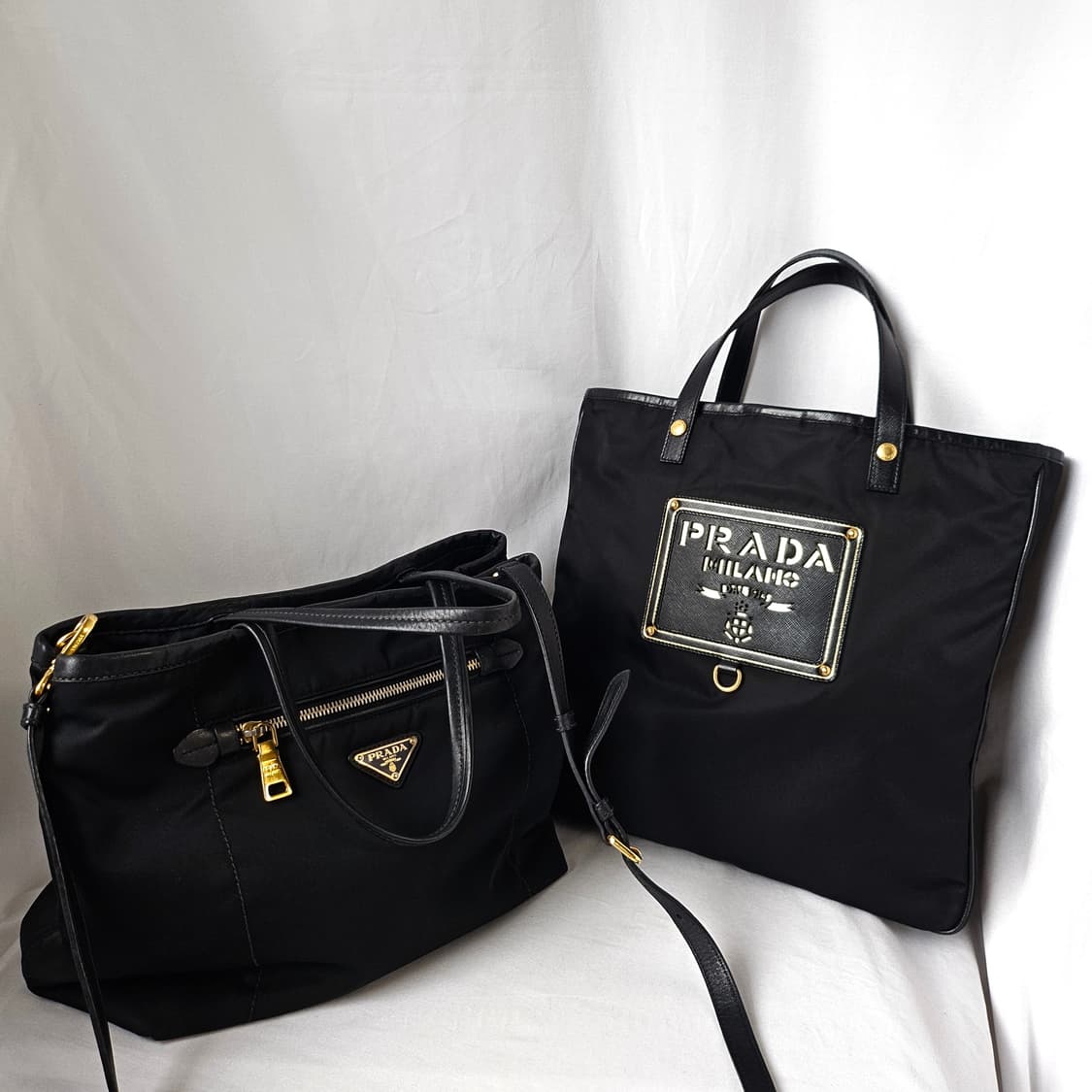 [정품 PRADA] 프라다 금장 나일론 2way백 토트백 크로스백 상품이미지10