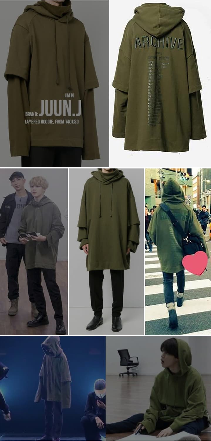 준지 (junn.j) 아카이브 레터링 오버핏 롱후디 (48 / 105+) 상품이미지10