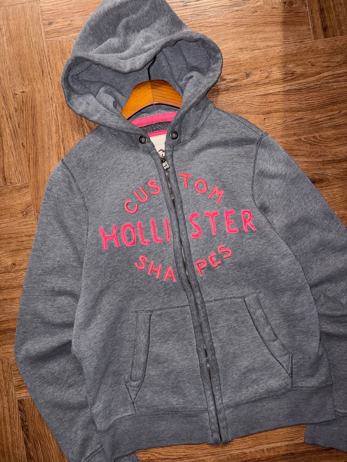 홀리스터 핑크 그레이 후드집업 상품이미지7