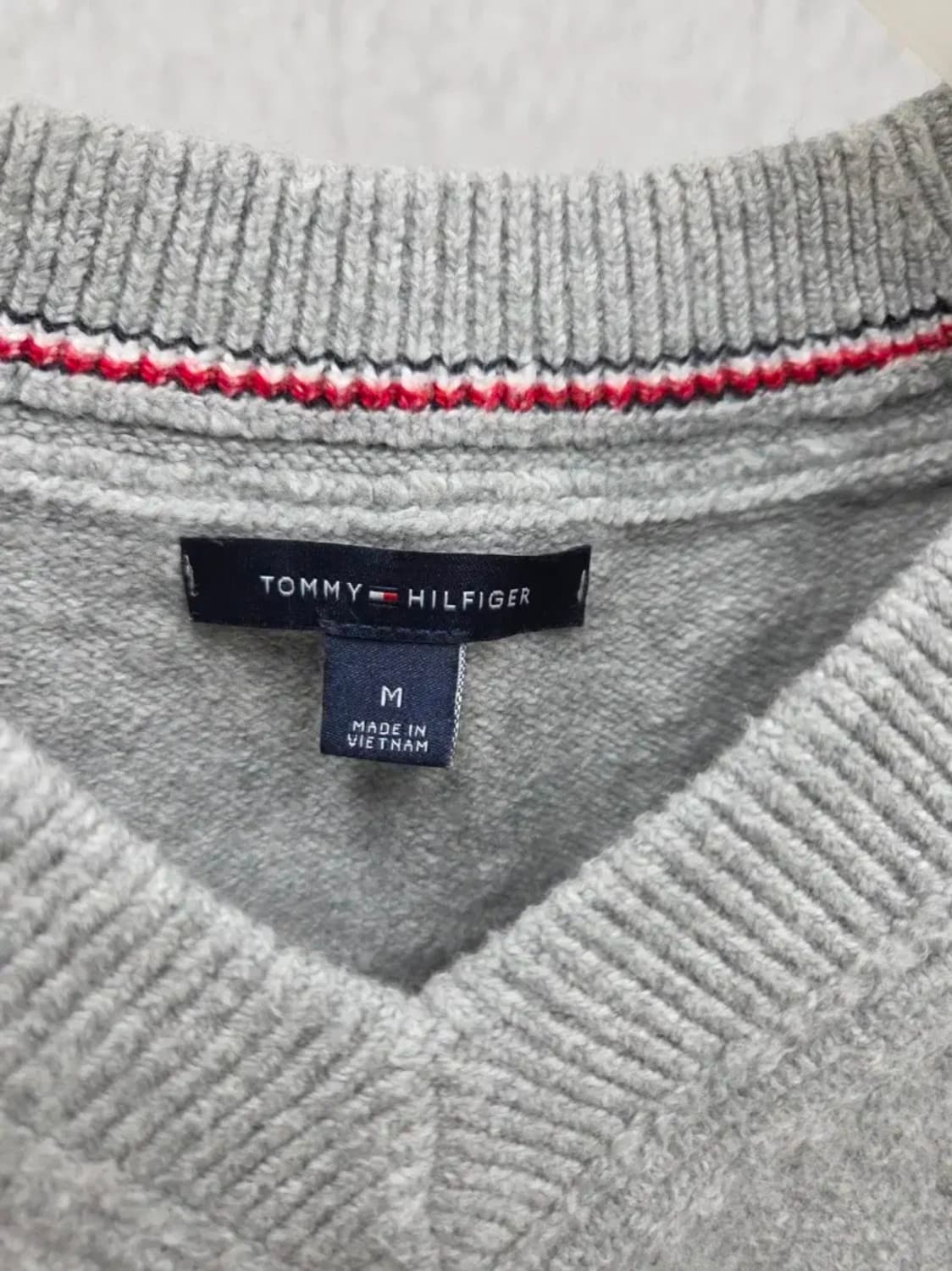 여성 M 타미힐피거 브이넥 니트 긴팔 상품이미지4