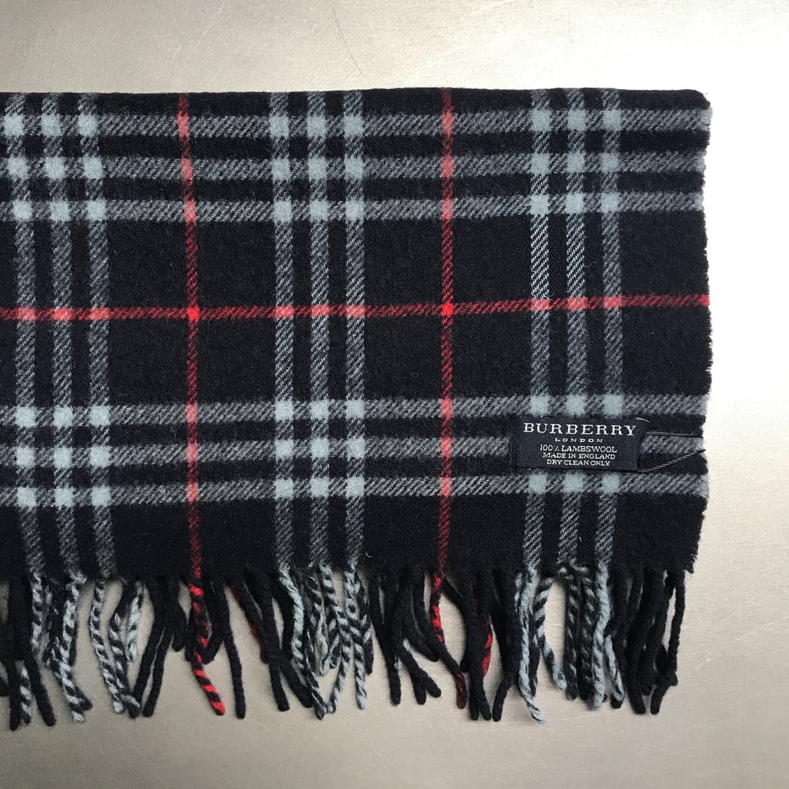 버버리 정품 램스울 머플러 네이비 상품이미지3