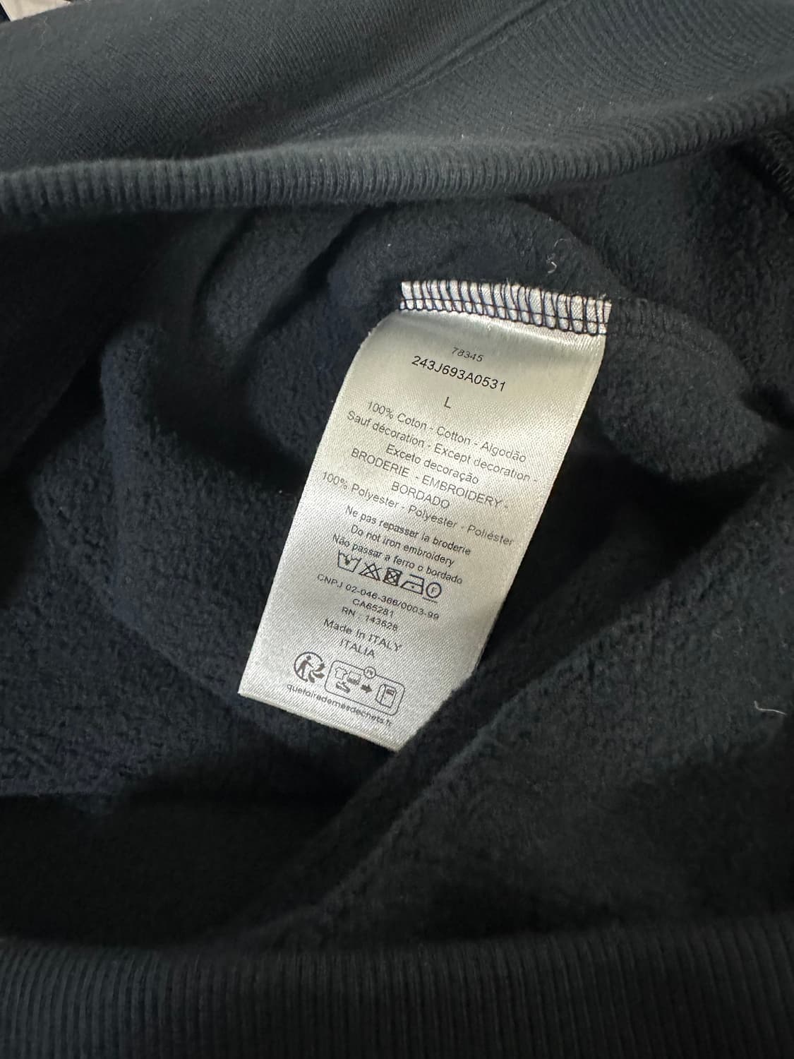 디올 꾸뛰르 자수 로고 맨투맨 ( 105~110 ) 상품이미지7