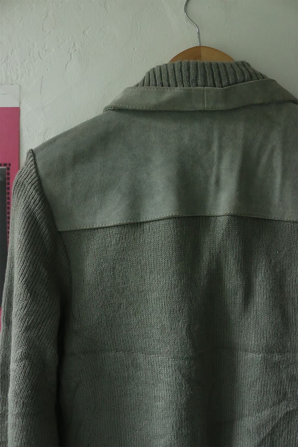 70s Sears 스웨이드 니트 집업 자켓 상품이미지6
