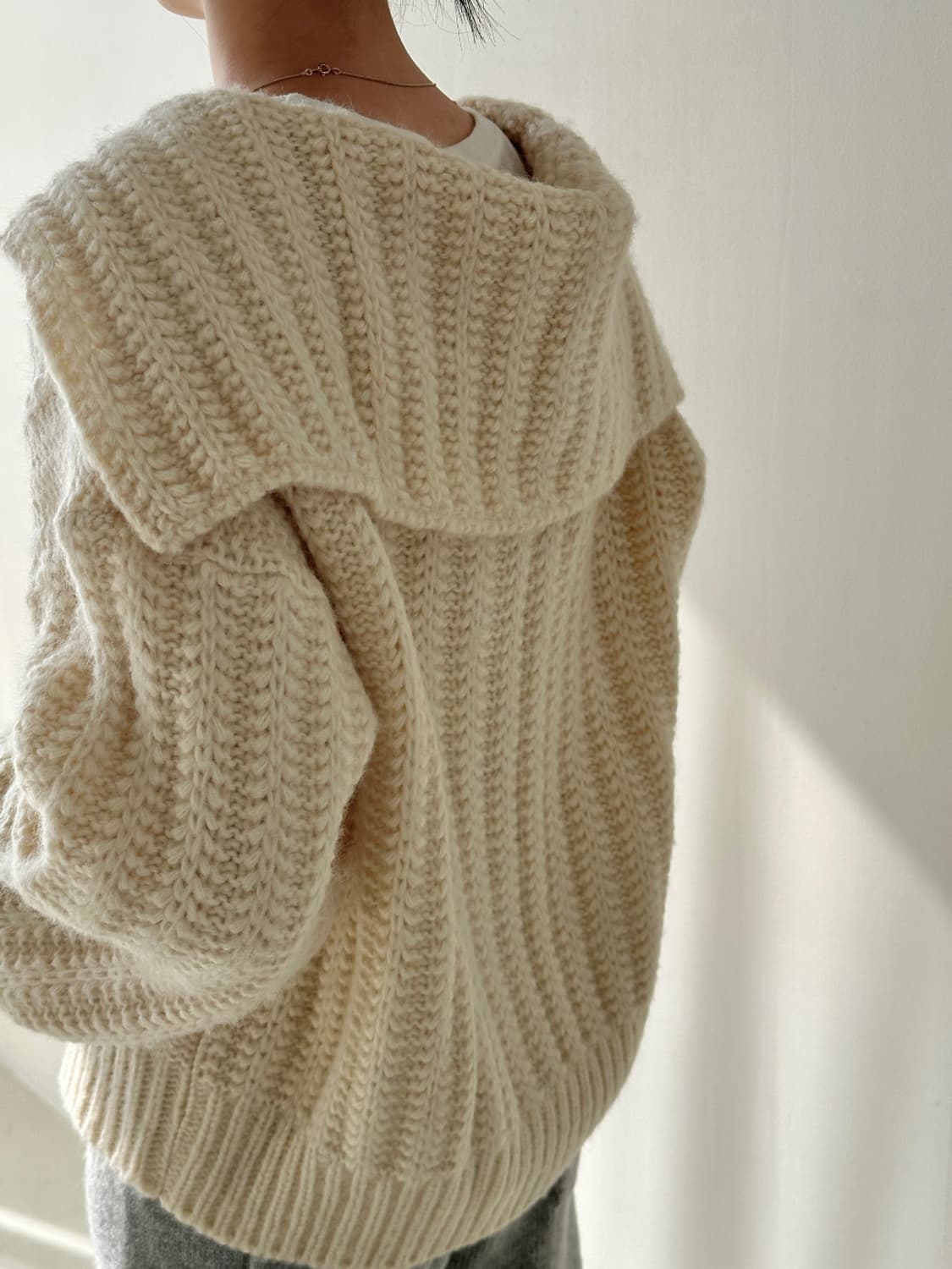 스튜디오테이블 헤비울 카라 니트 가디건 상품이미지1