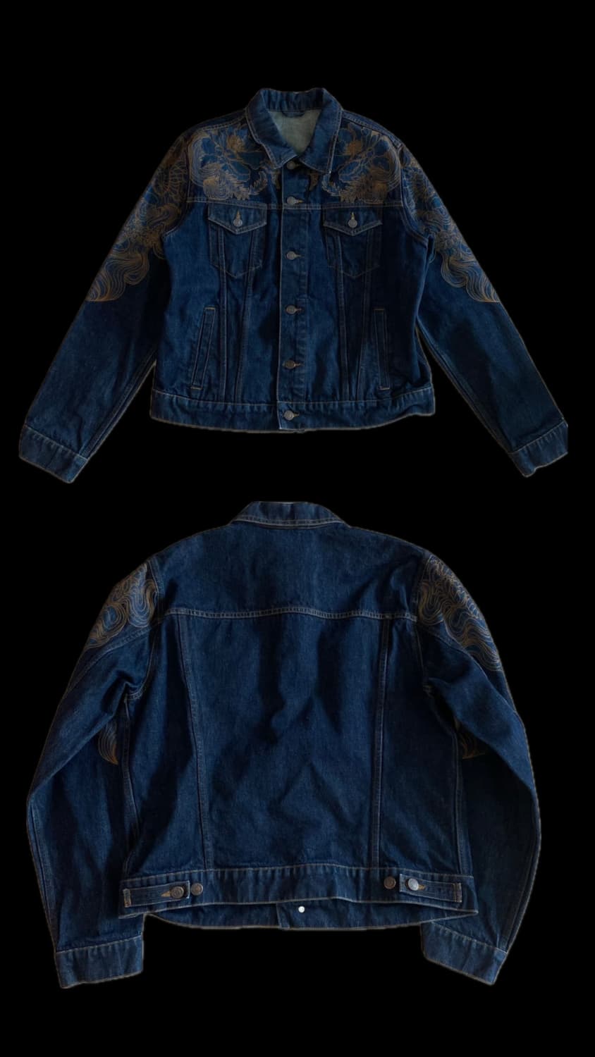 드리스반노튼 엠보싱 데님자켓 상품이미지1