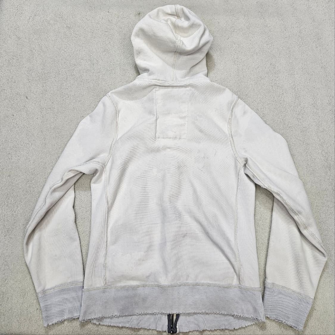 아베크롬비 화이트 후드 집업 L 상품이미지3