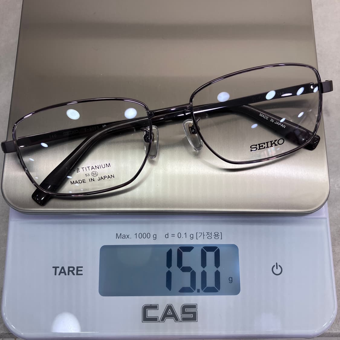 C86 세이코 SEIKO 빈티지 건메탈 스퀘어 B-Titan 메탈테 안경 상품이미지8