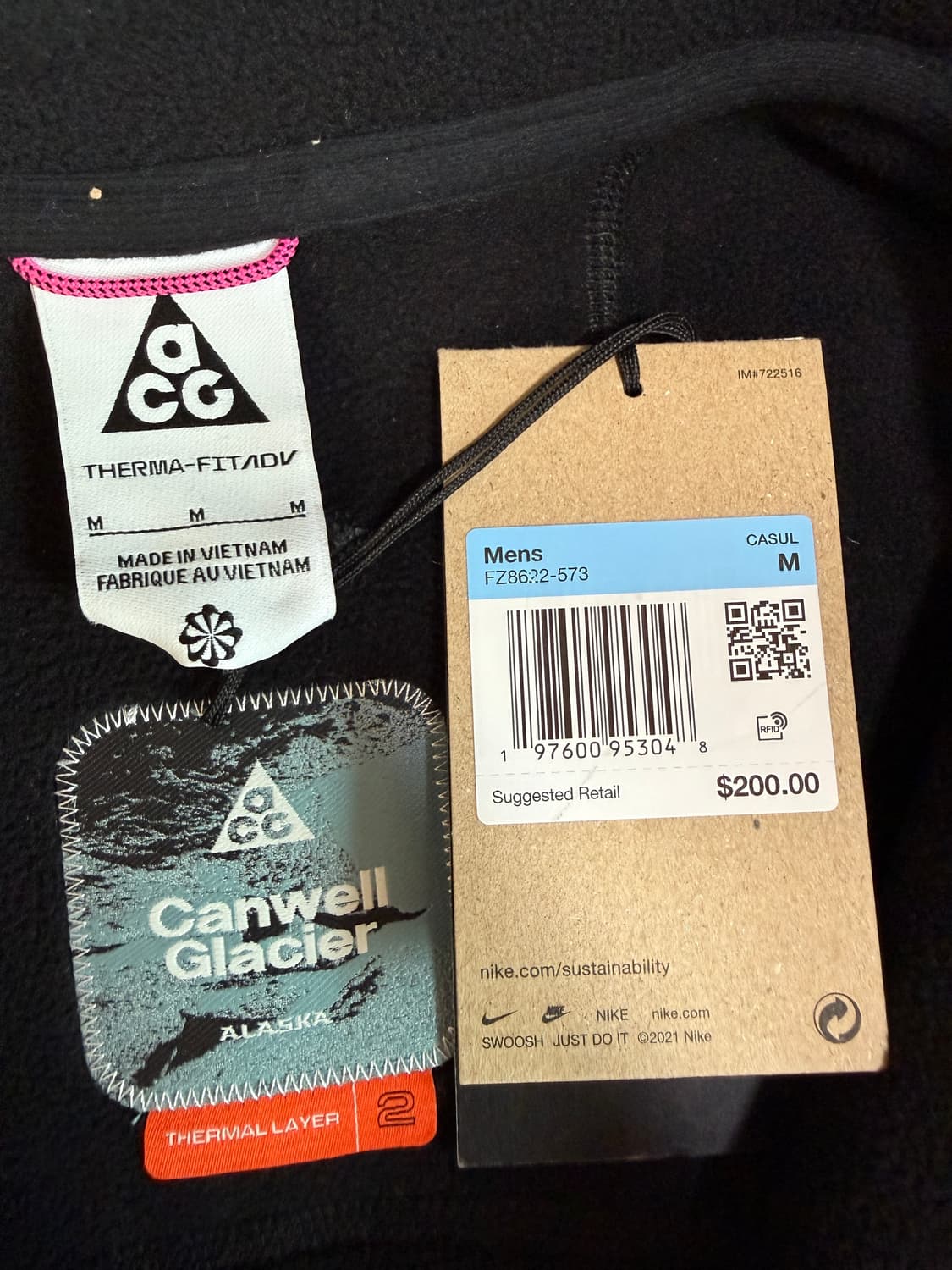 [M] 나이키 acg 캔웰 글레이셔 써마핏 adv 하프 집 탑 아노락 상품이미지2