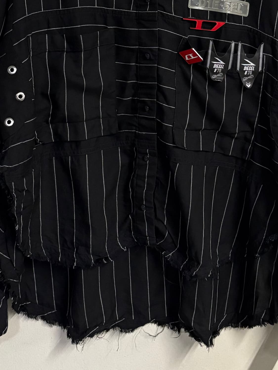 DIESEL deconstructed pinstripe shirt  상품이미지4