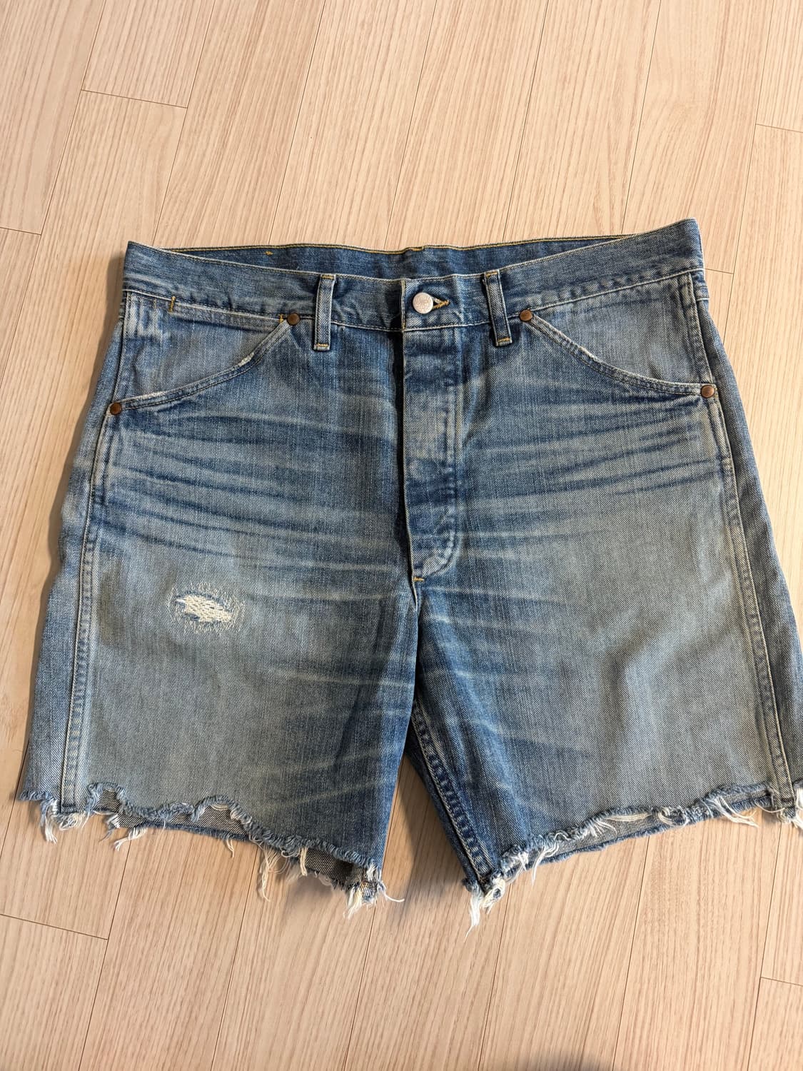 RRL 스트레이트핏 바이런 데님 쇼츠 34 상품이미지1