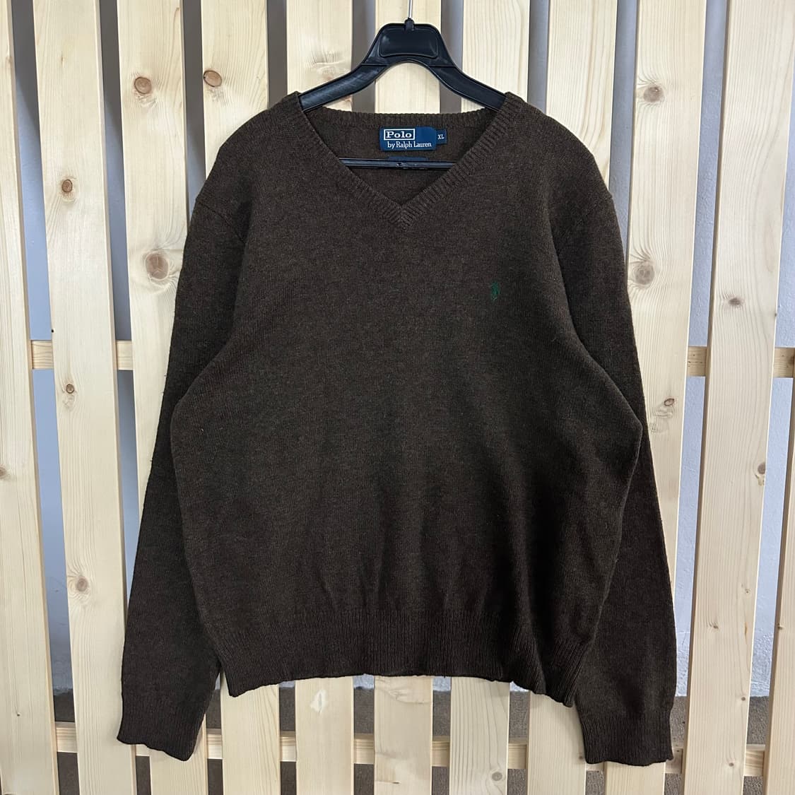 (L) 폴로 랄프로렌 브라운 브이넥 니트 상품이미지1