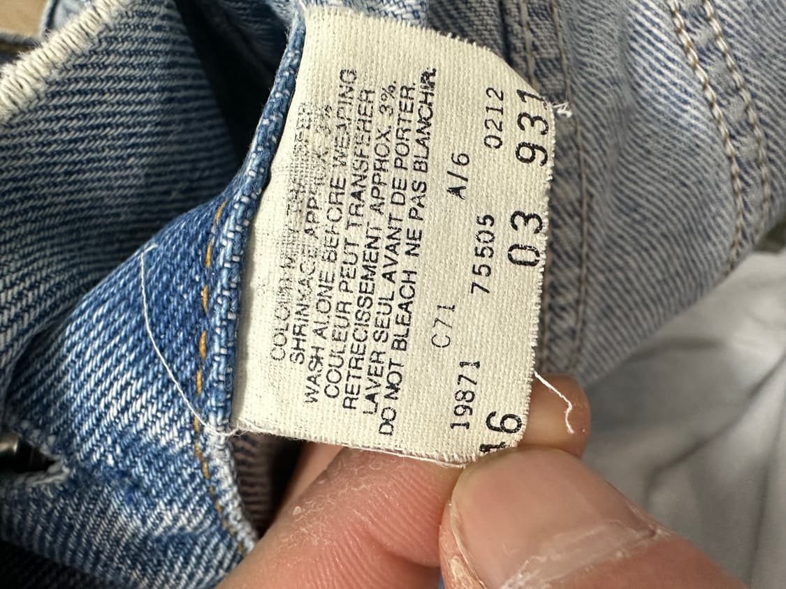 리바이스 75505-0212 오렌지탭 데님 트러커자켓 상품이미지7