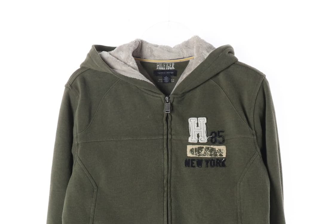 타미힐피거 키즈 빅로고 기모 후드 집업 L/14 상품이미지4