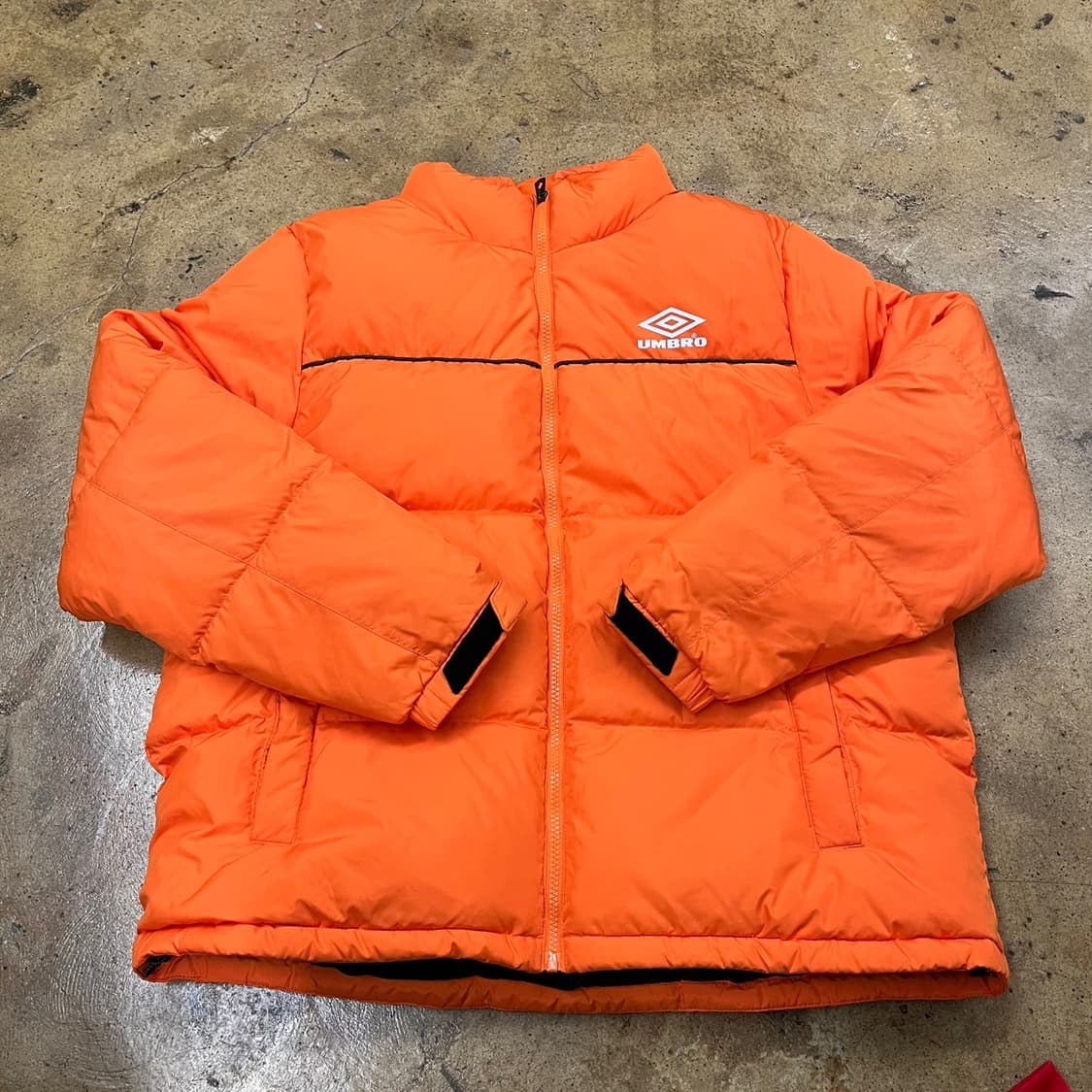 [정품/105] 엄브로 숏 다운 패딩 점퍼 오렌지 b16 상품이미지2