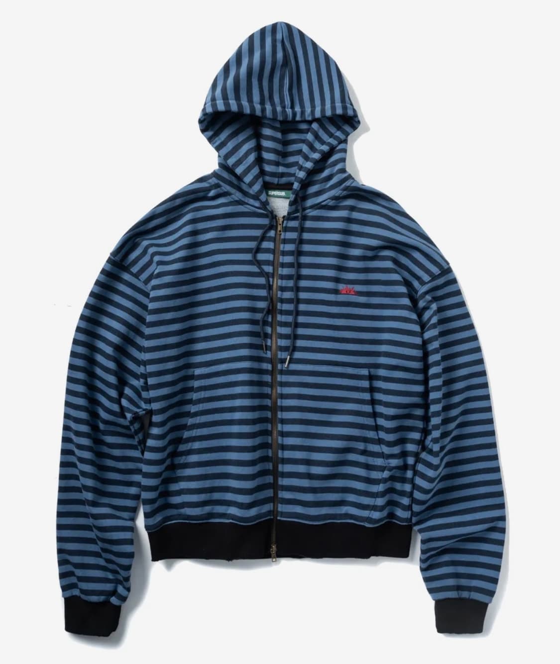 파랑 스트라이프 후드집업 상품이미지1