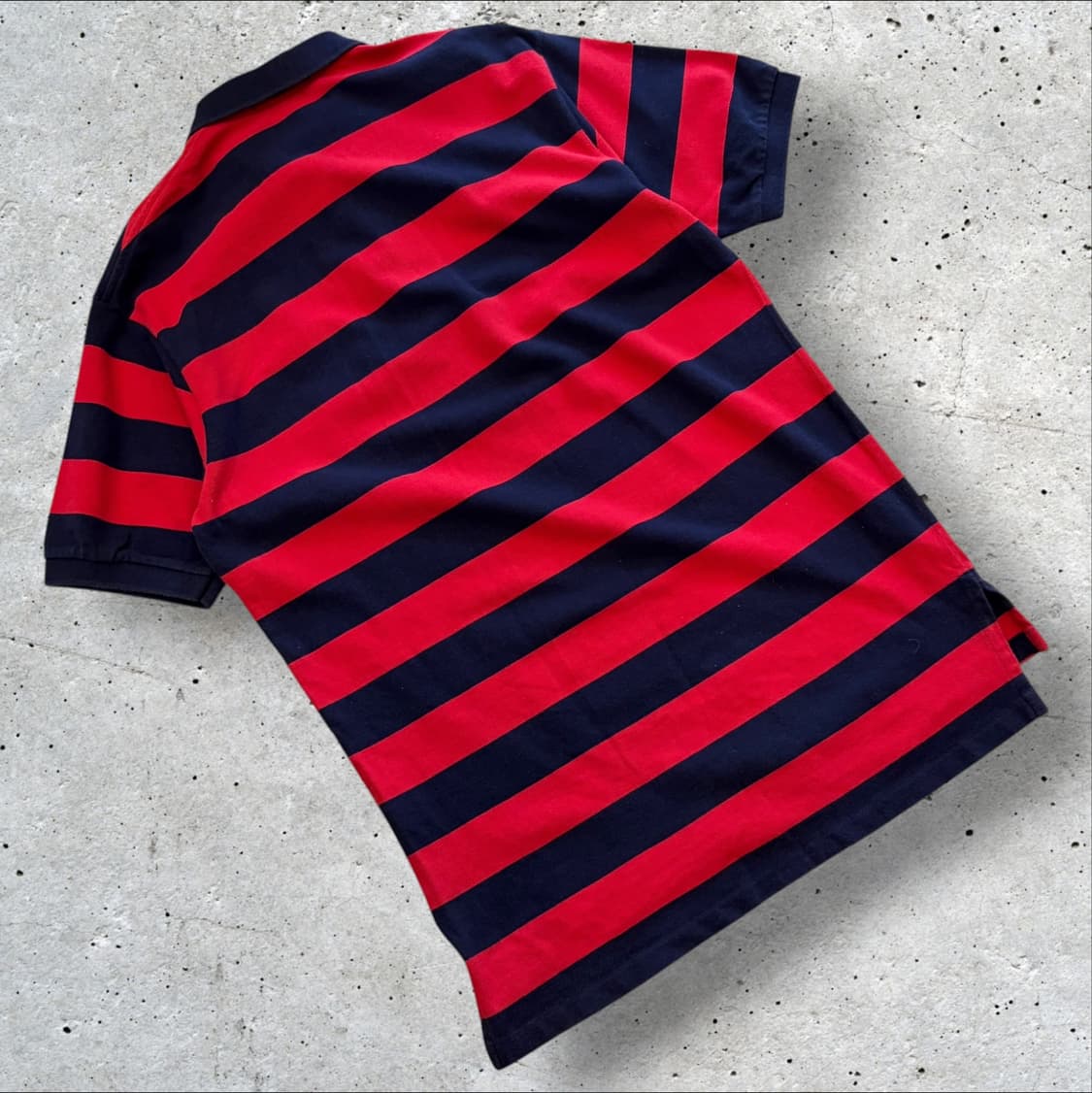 [L] 폴로 랄프로렌 스트라이프 반팔 카라티 레드 D555 상품이미지2