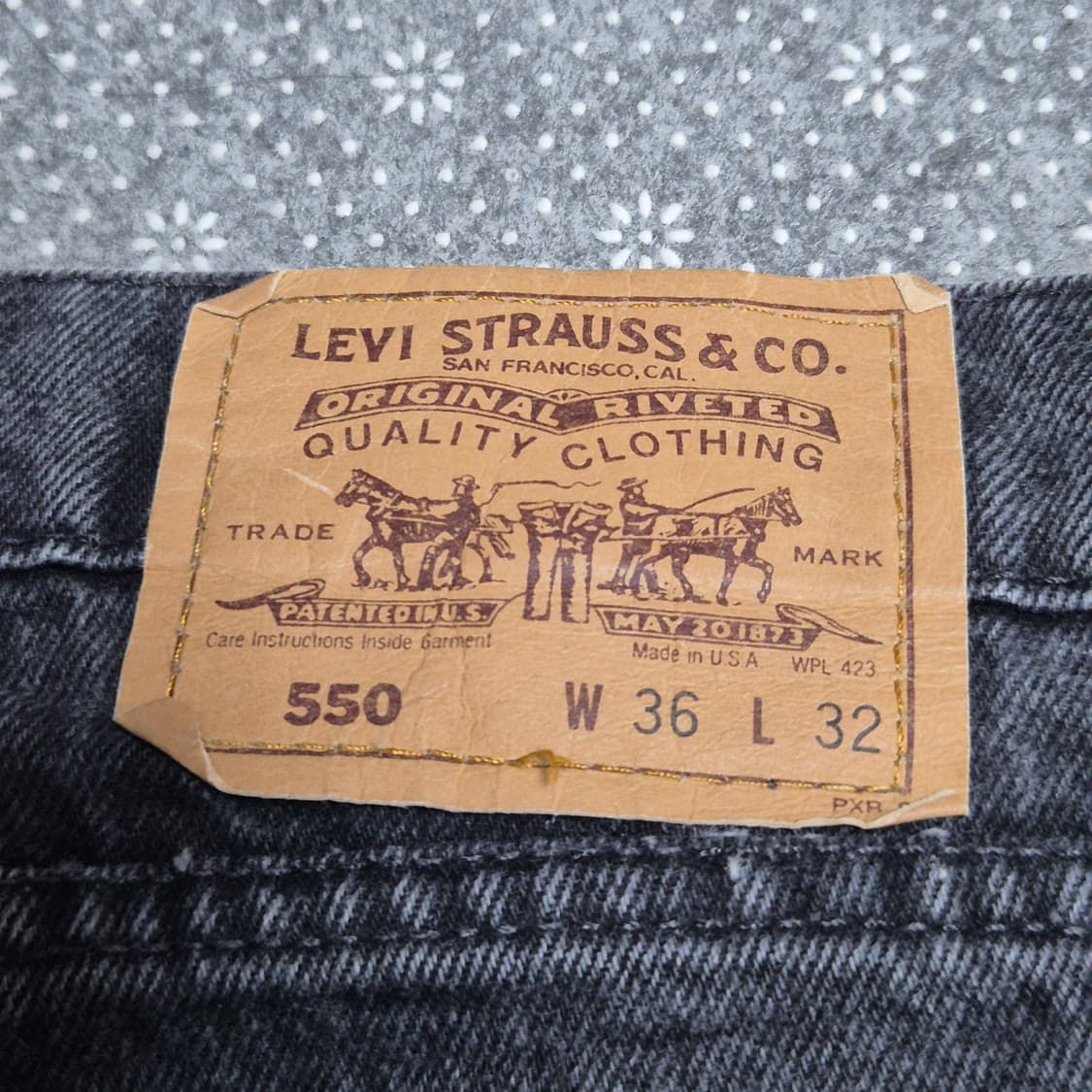 [36]90s US Made 리바이스 550 블랙-425 상품이미지3