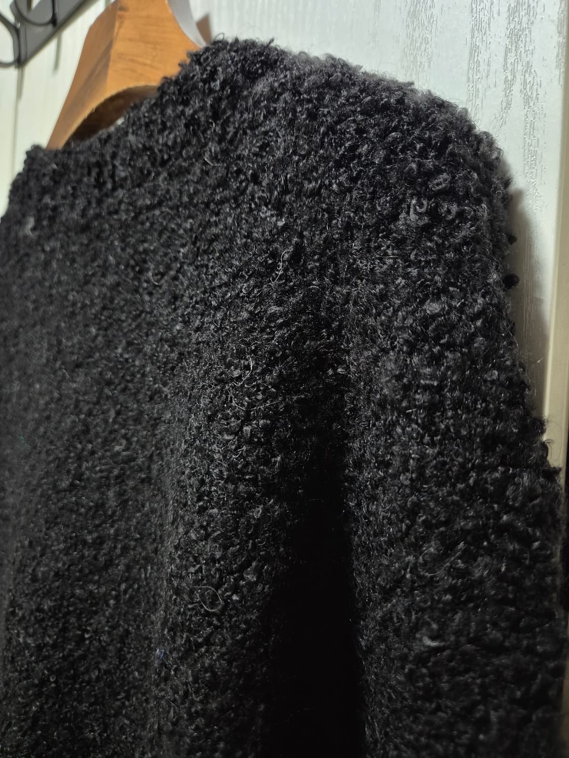 블랙 부클 가디건 상품이미지8