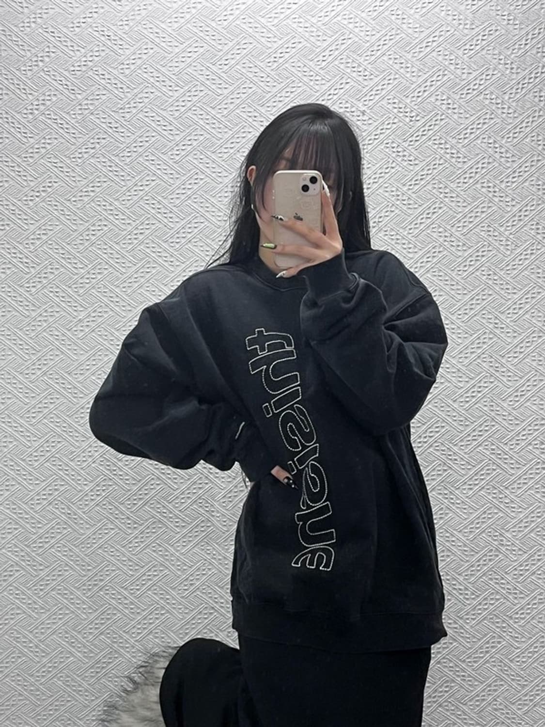 디스이즈네버댓 스트릿 힙합 스티치 스펠로고 맨투맨 XL C08769 상품이미지1