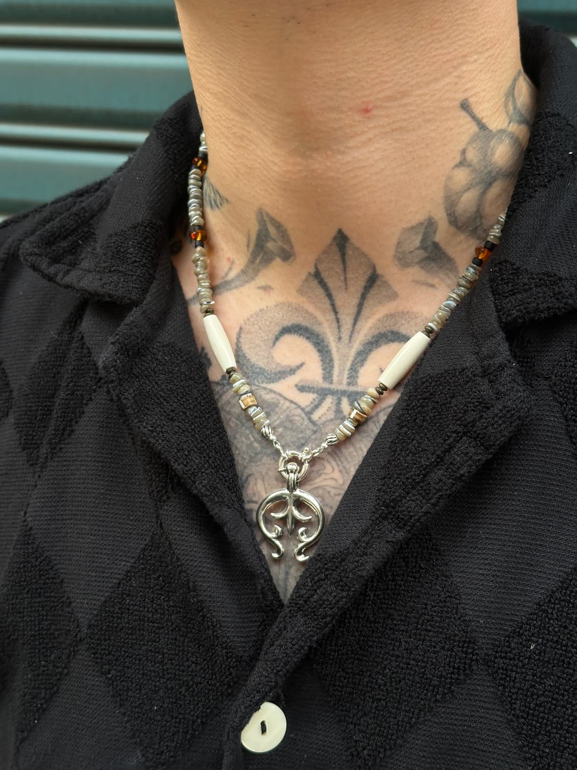 Naja 925Silver Pendant Cow Horn & Shell 상품이미지5