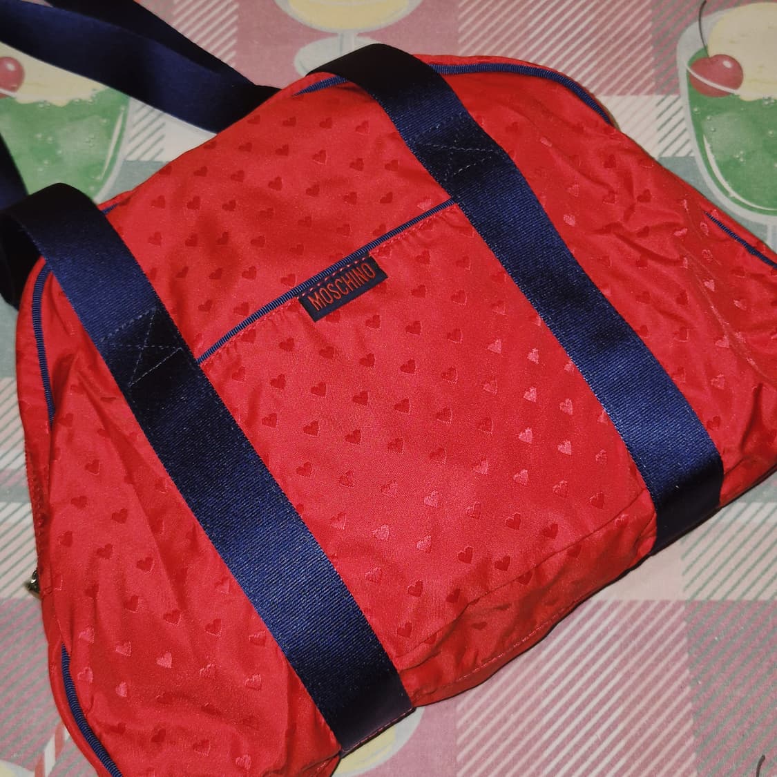 90s 모스키노 러브 하트 스포티 보스턴백 상품이미지10