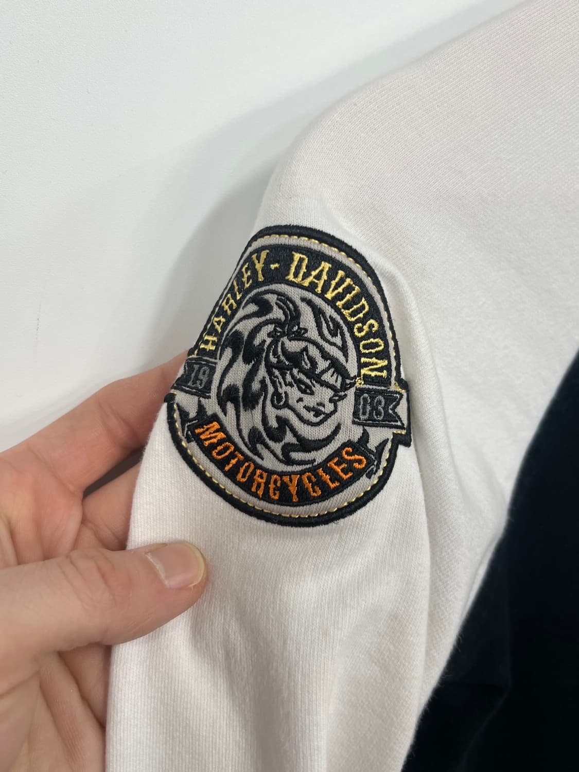 할리데이비슨 모터 사이클 Y2K 빈티지 패치 집업 자켓 상품이미지3