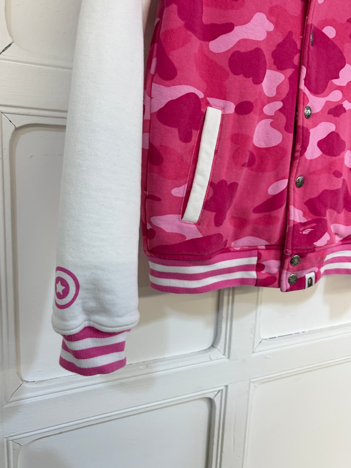 딱붙핏!!)) 베이프 샤크 바시티 자켓 상품이미지4