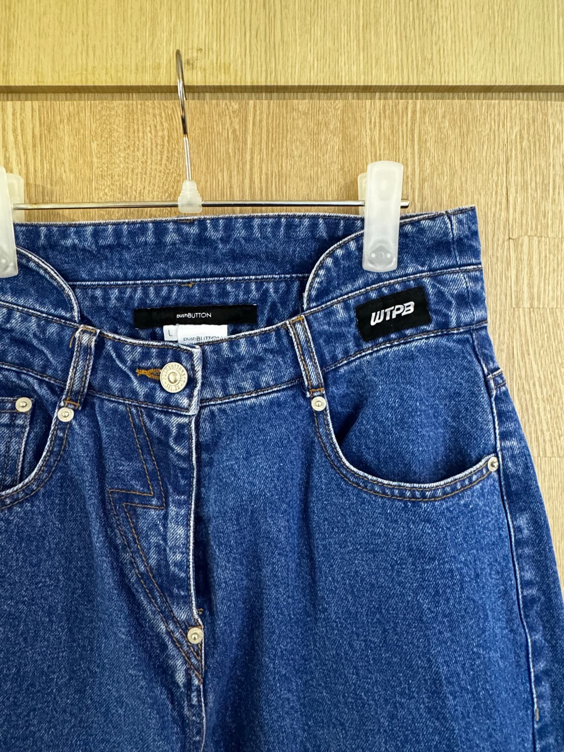 푸시버튼 블루 뷔스티에 데님 팬츠 상품이미지6