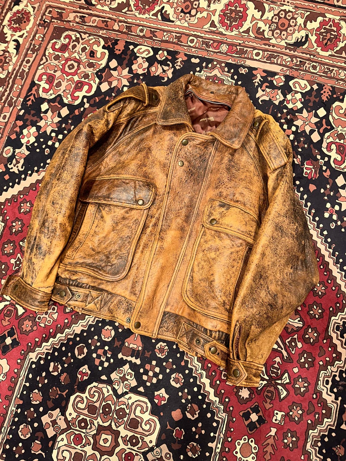 ( L-XL ) 가죽자켓 봄버자켓 a2가죽자켓 빈티지가죽 봄버자켓 상품이미지6