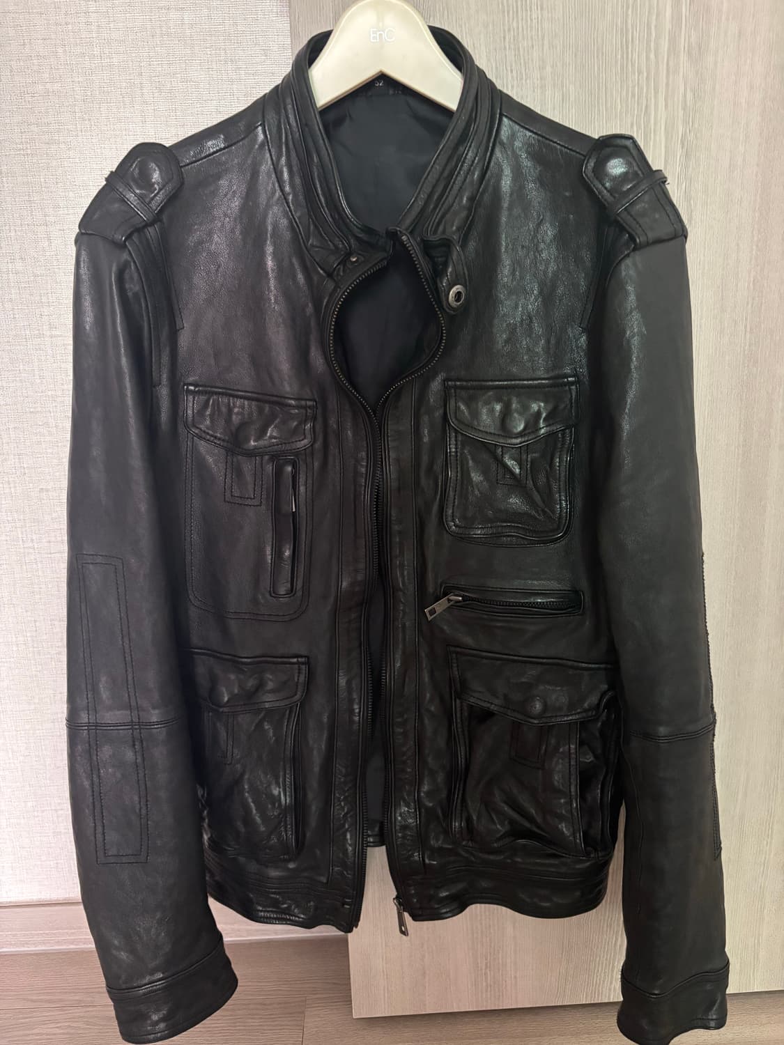 램스킨 멀티포켓 레더 자켓 상품이미지1