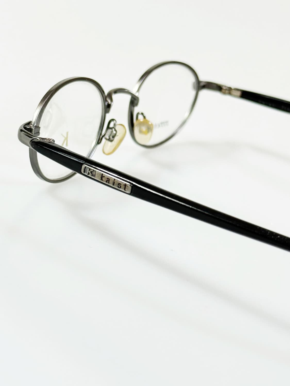 KAIST 다크실버 티타늄 슬림 오벌 프레임 빈티지 안경 상품이미지4