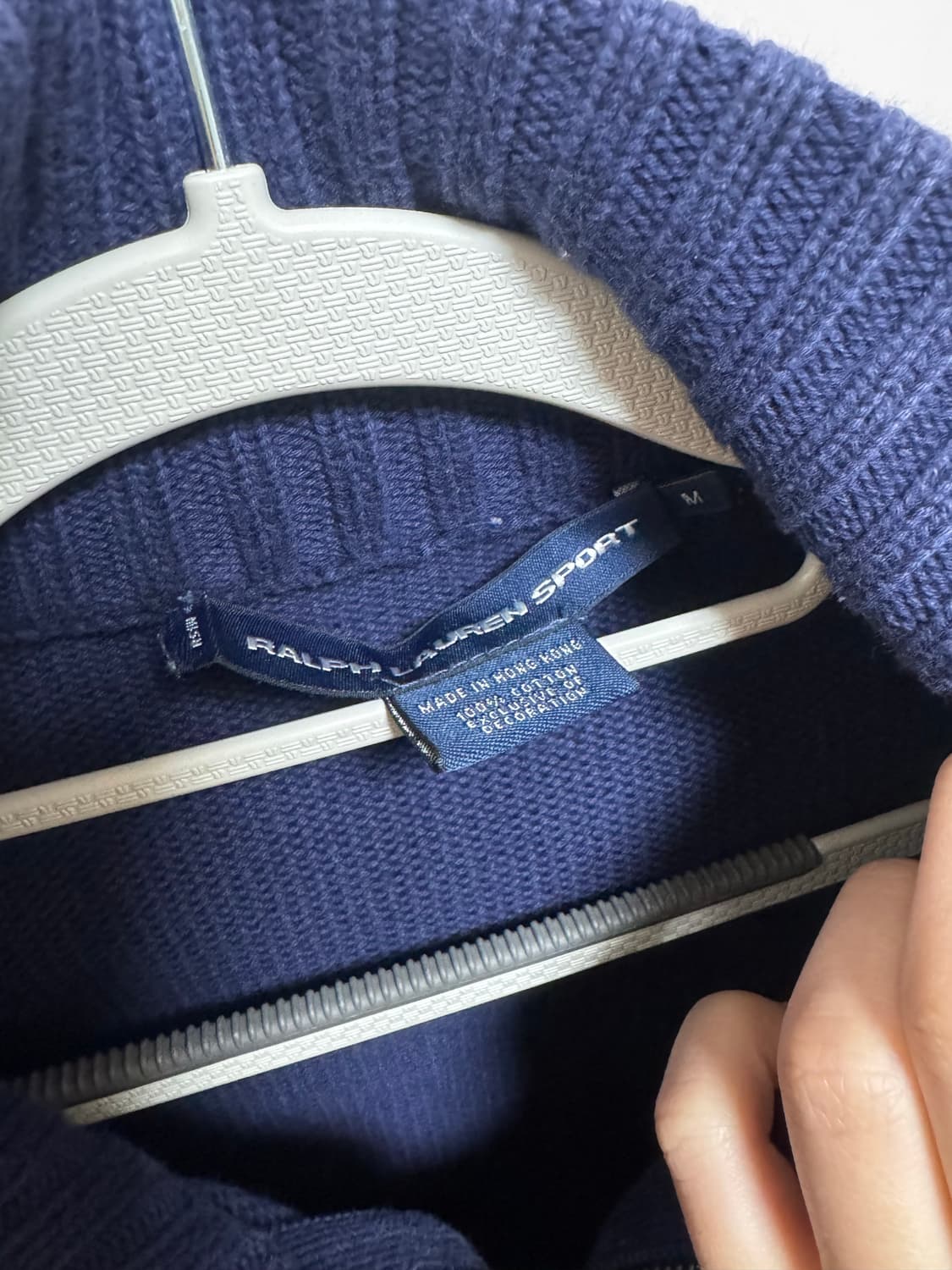 폴로랄프로렌 네이비 니트 집업 상품이미지2