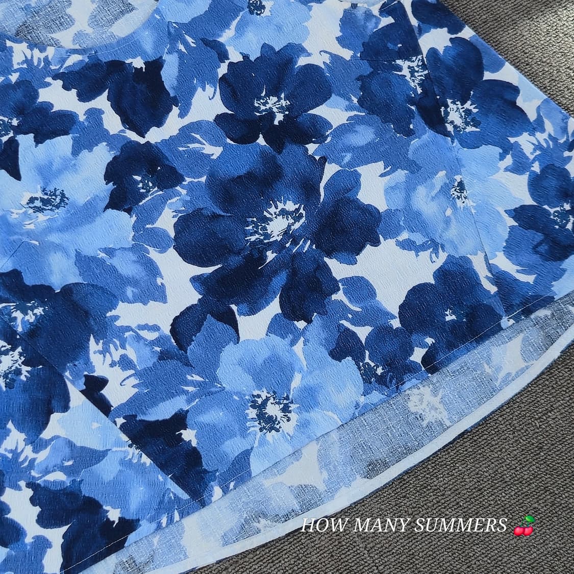 Adam et Rope 블루 패턴 슬리브리스 상품이미지4