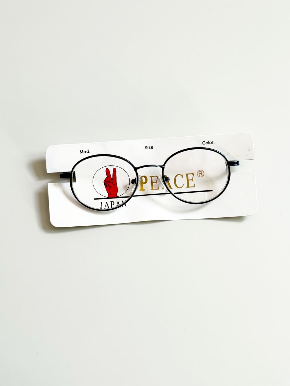 90s PEACE JAPAN 딥네이비 라운드 프레임 빈티지 안경 상품이미지2