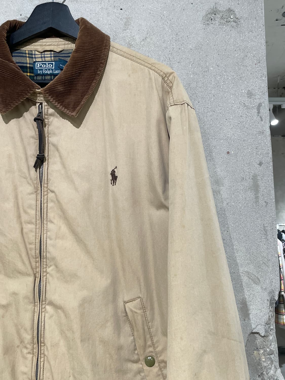 폴로 랄프로렌 베이지 브라운포니 코듀로이 카라 집업 자켓 상품이미지3