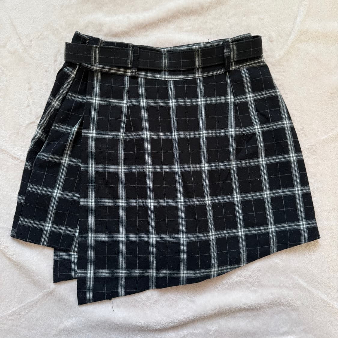 하트클럽 블랙 체크 스커트 (하트벨트포함) 상품이미지7