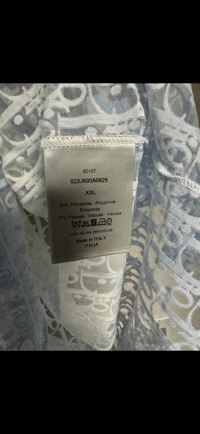 디올 오블리크 패턴 레이어드 반팔티 XXL 상품이미지3