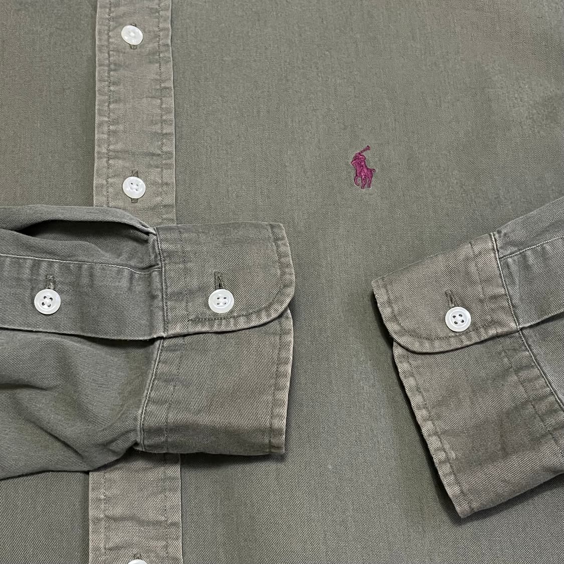 [XL] 폴로 랄프로렌 옥스포드 빈티지 셔츠 말차 상품이미지3