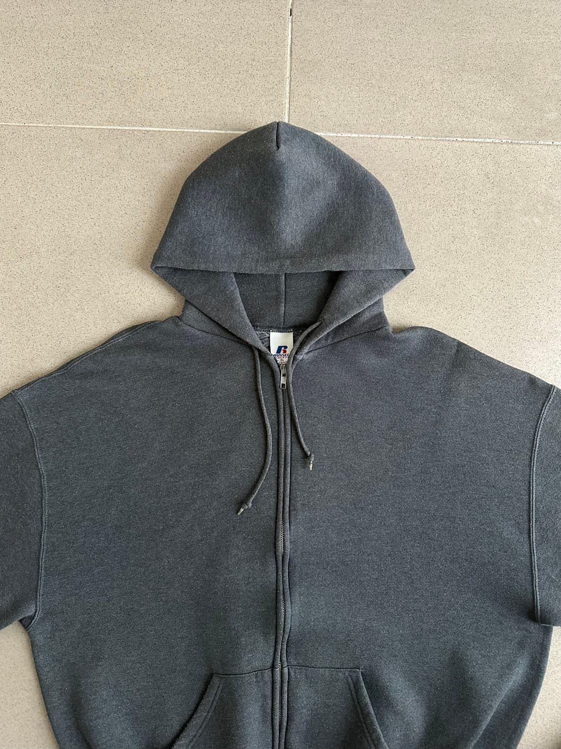 00s 빈티지 러셀 후드집업 다크그레이 XL 상품이미지4
