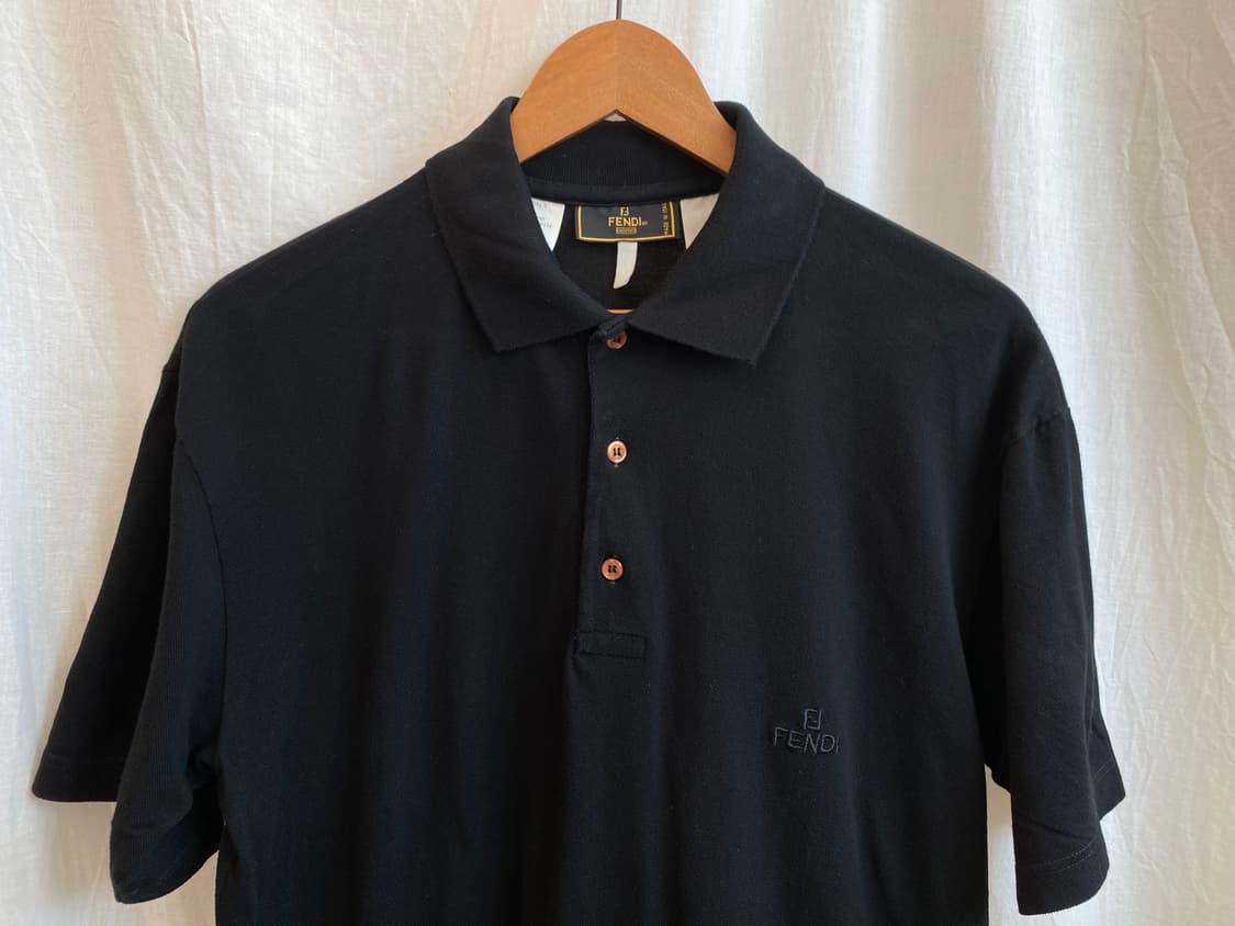 FENDI 블랙 피케 셔츠(MEN L) 상품이미지4