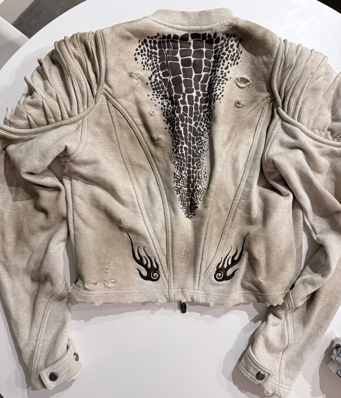 PERSONSOUL 크로커다일 슬림 크롭핏 자켓 상품이미지7