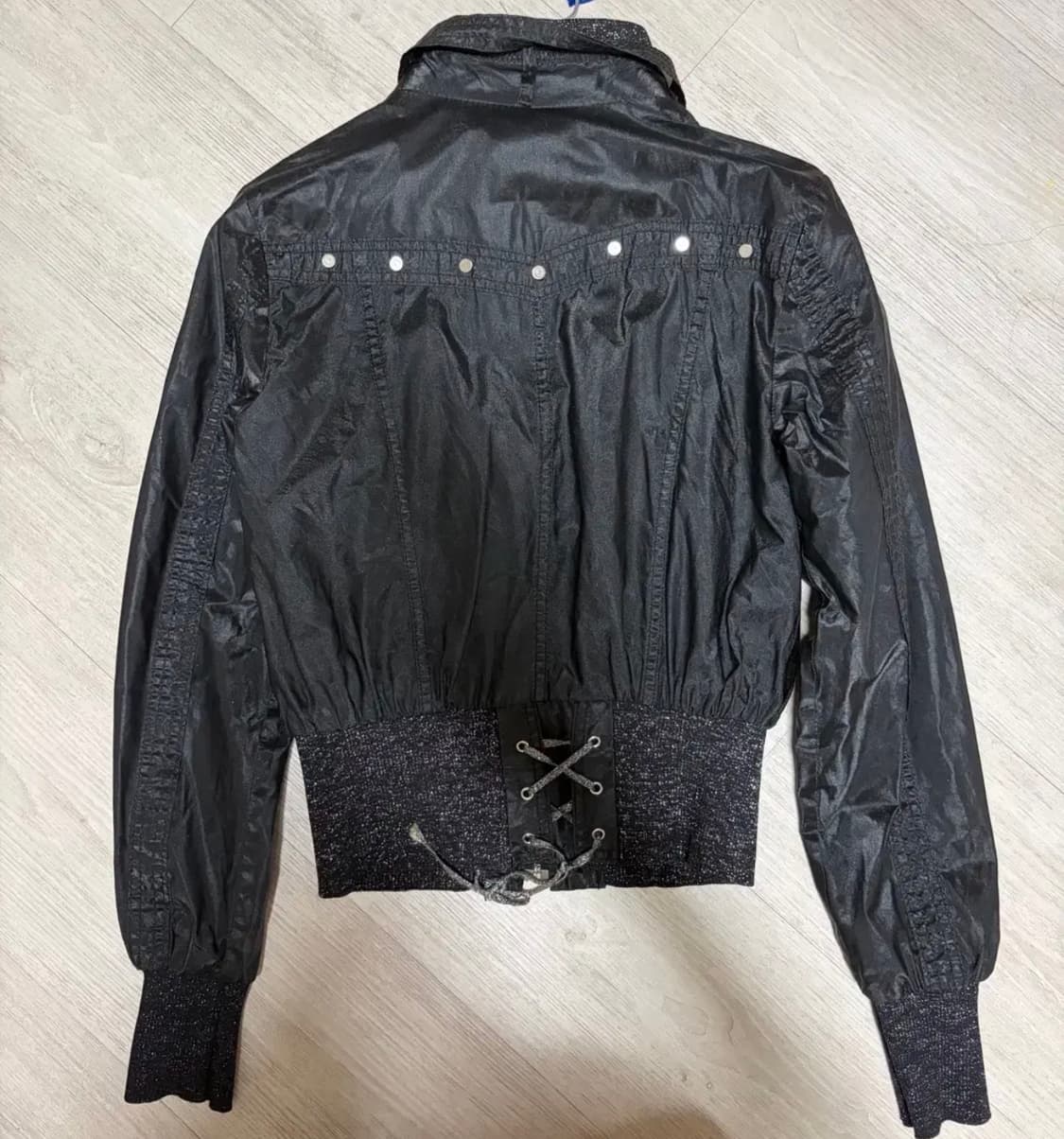 갸루 펑크 자켓 아일렛 디테일 스팽글 아케호무 큐빈티지 파우닝 상품이미지2