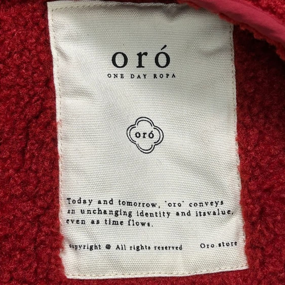 ORO 레드 플리스 자켓 M 상품이미지6