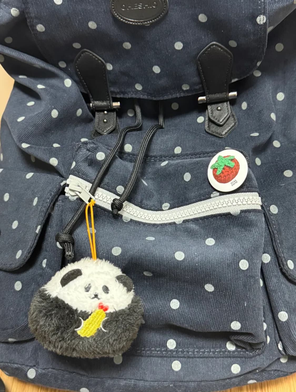 오헤시오 도트 백팩 네이비 상품이미지2