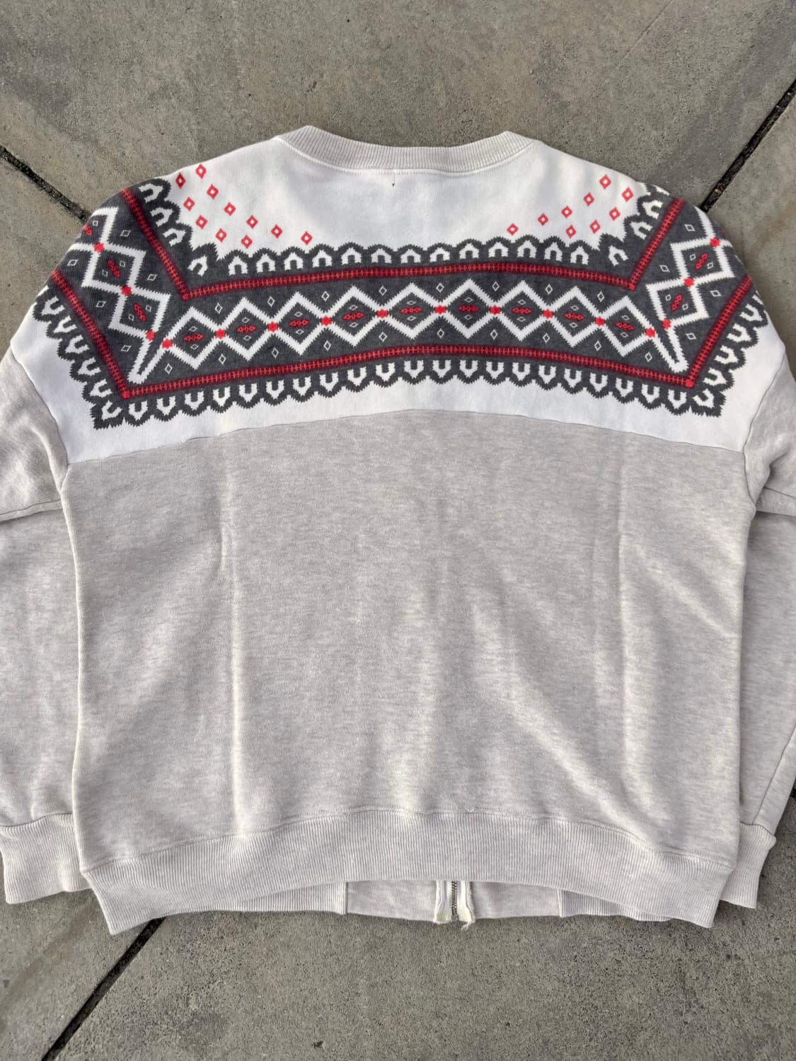 60s USA 빈티지 복각 스노우 패턴 집업 스웻셔츠 상품이미지6