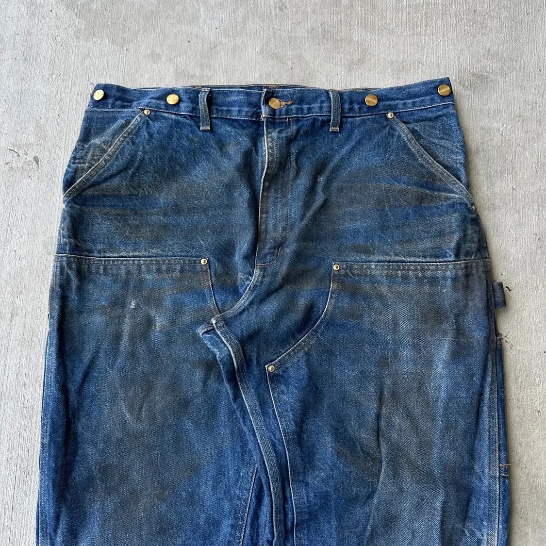 빈티지 칼하트 더블니 데님 워크 팬츠 상품이미지2