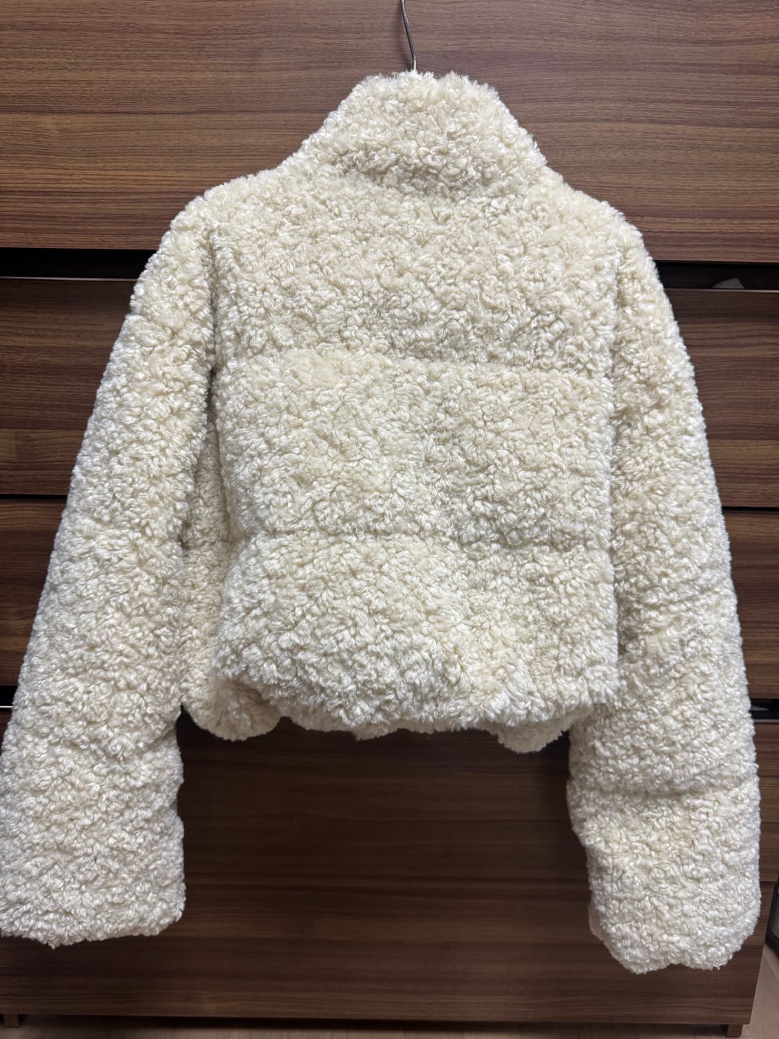 자라 시어링 퍼 패딩 아이보리 XS 상품이미지6