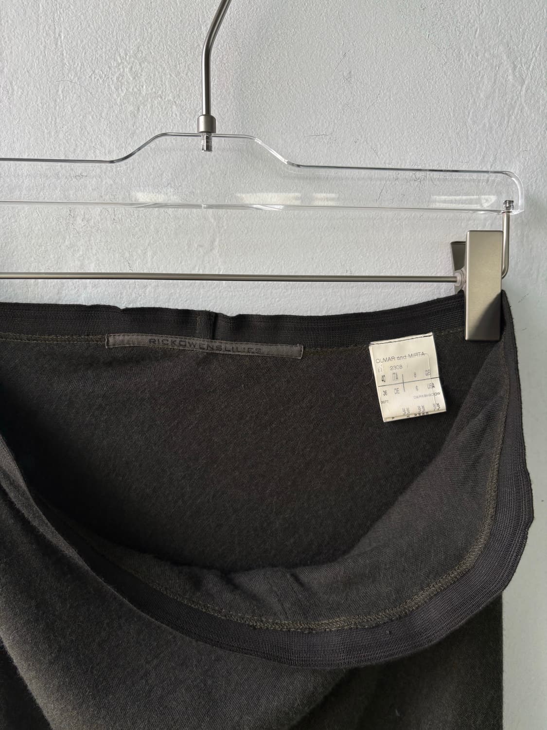 릭오웬스 00s 드레이프 스커트 카키 브라운  상품이미지5