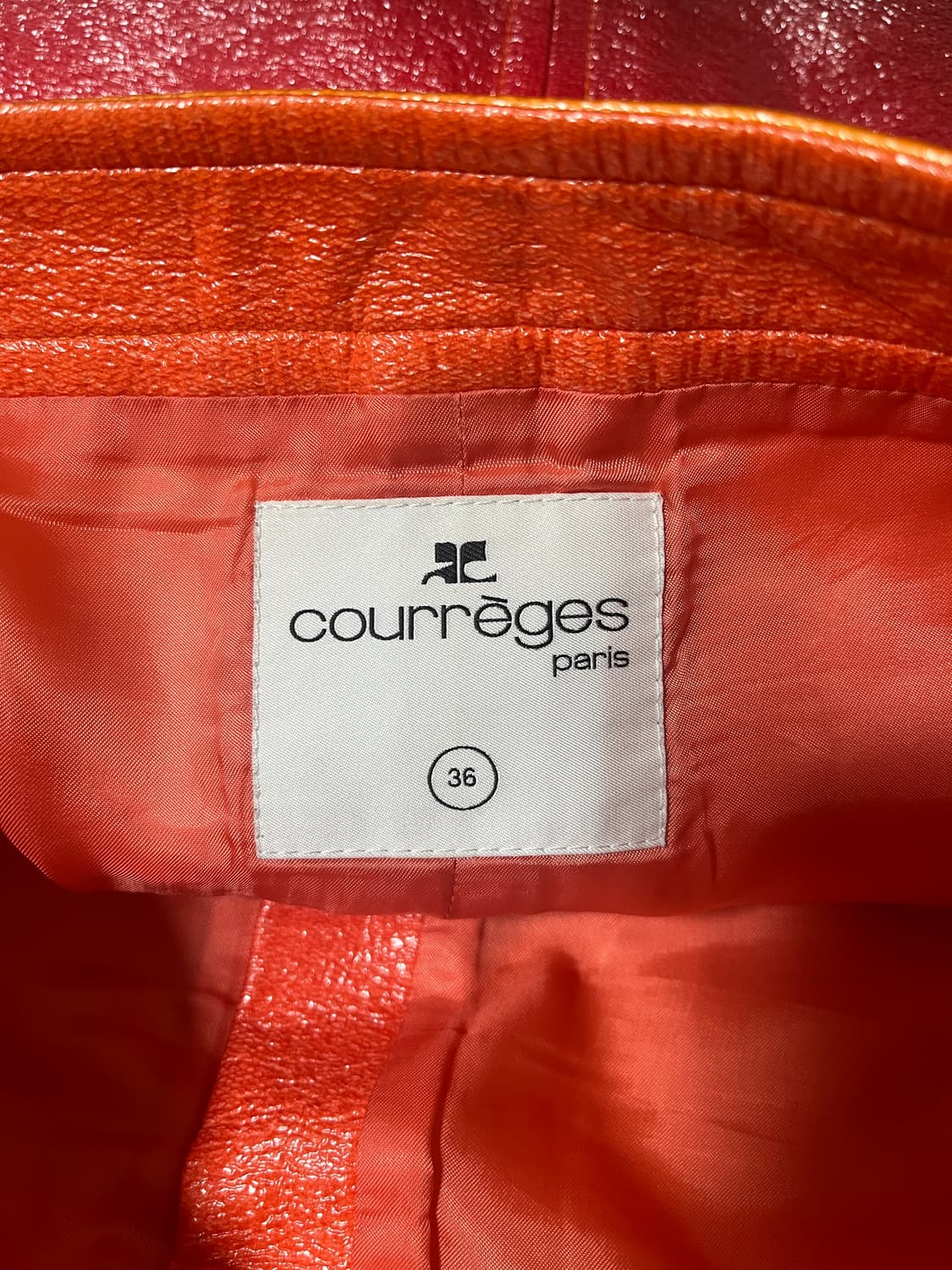 희귀템) 꾸레쥬 courreges 오렌지 그라데이션 미니스커트 상품이미지4